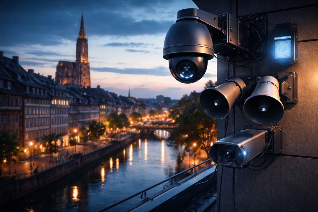 Découvrez comment l'interpellation vocale par haut-parleur prévient 95% des intrusions à Strasbourg.